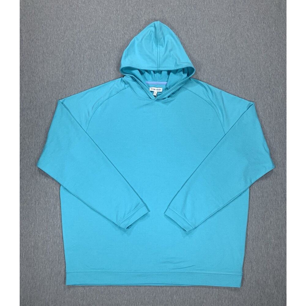 Peter Millar Crown Sport Pine Performance Hoodie Surfboard Blue MS23EK45 Men 2XL